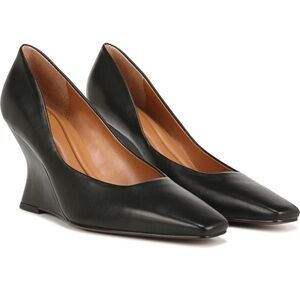 Franco Sarto Elegant Black Wedge Heels size 8